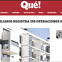 El sector inmobiliario registra 196 operaciones hasta mayo